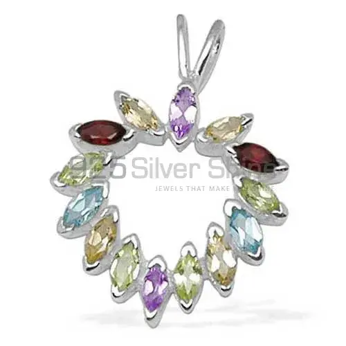 925 Fine Silver Pendants In Multi Gemstone Jewelry 925SP1375