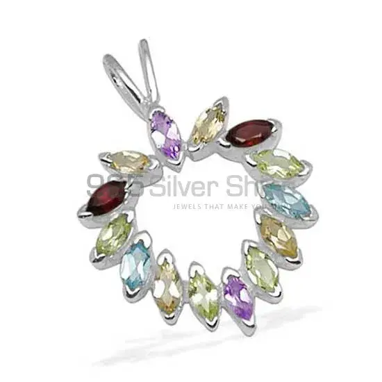 Best Quality 925 Fine Silver Pendants Suppliers In Multi Gemstone Jewelry 925SP1375_0