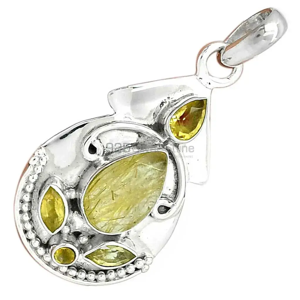925 Fine Silver Pendants In Multi Gemstone Jewelry 925SP21-1_3