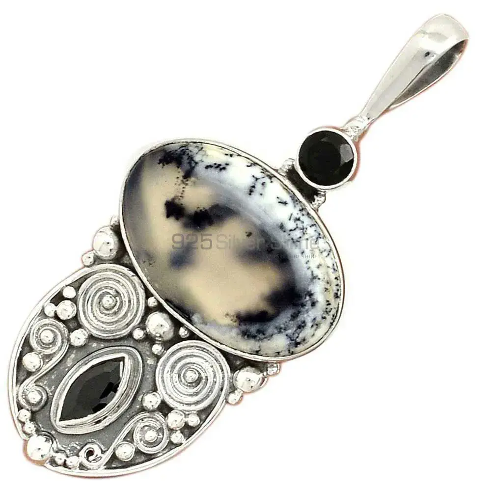 925 Fine Silver Pendants In Multi Gemstone Jewelry 925SP63-3_1