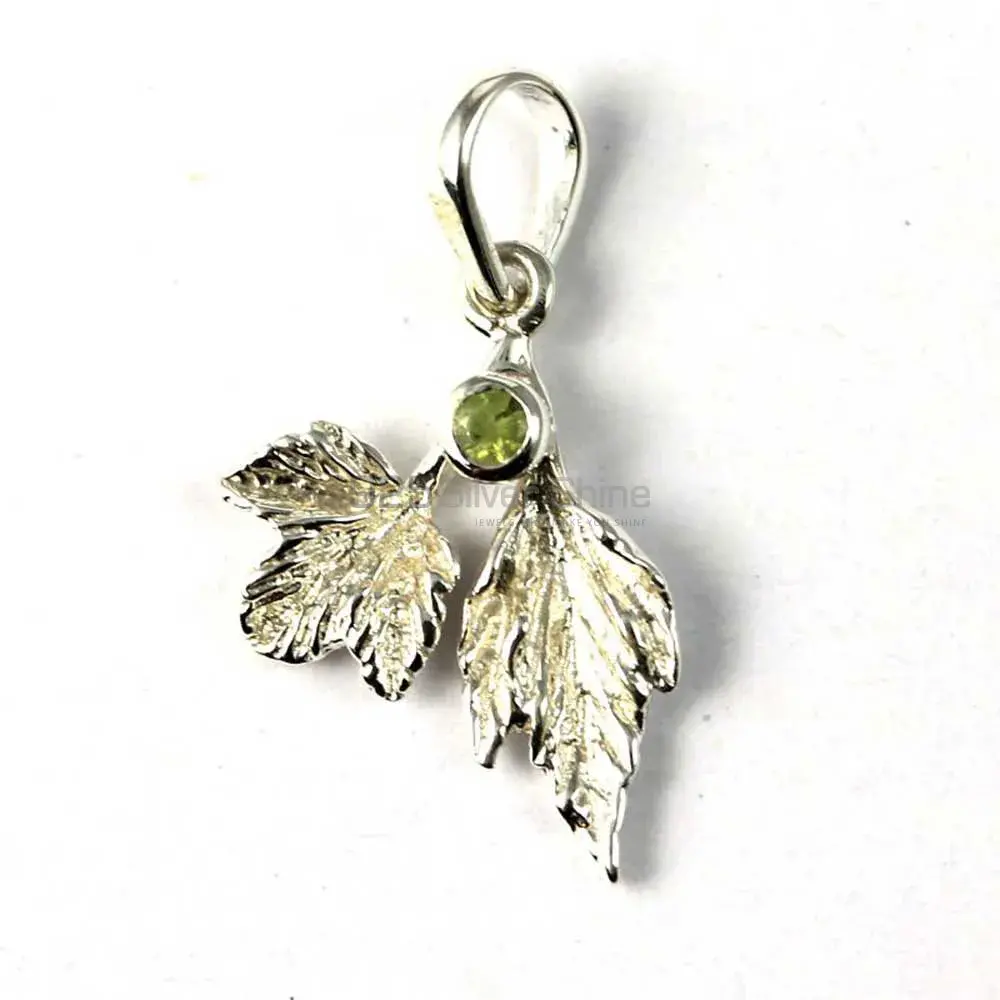 925 Fine Silver Pendants In Peridot Gemstone Jewelry 925SP254-1_1