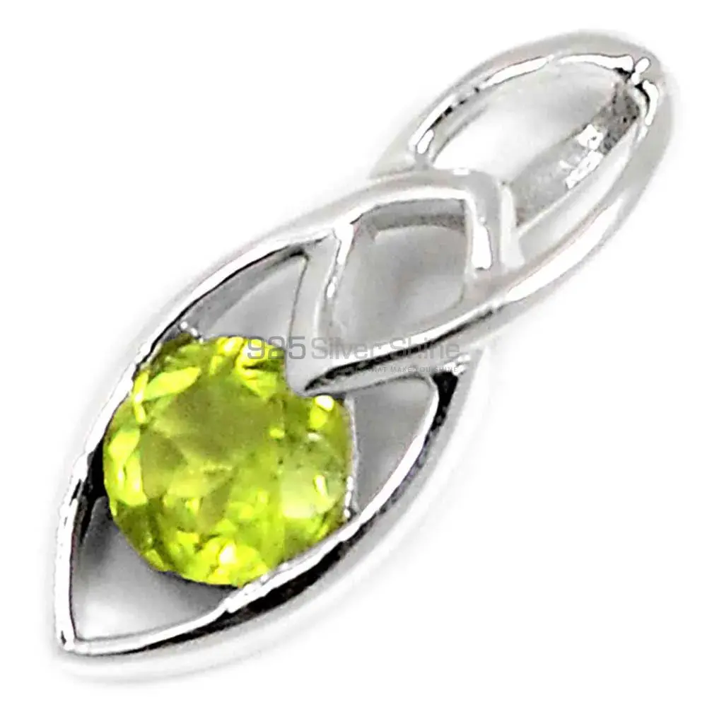 925 Fine Silver Pendants In Peridot Gemstone Jewelry 925SSP341-3_0