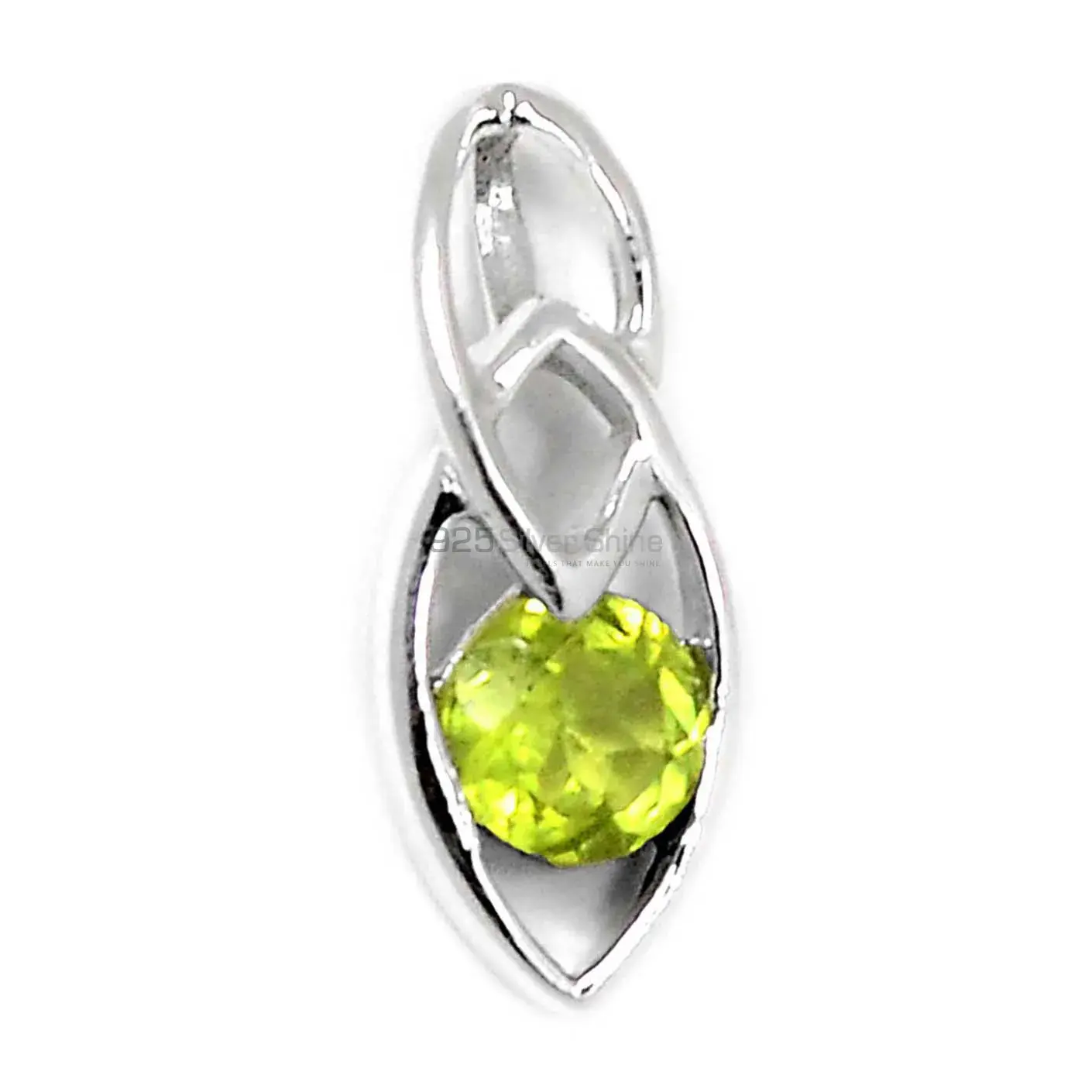 925 Fine Silver Pendants In Peridot Gemstone Jewelry 925SSP341-3_1
