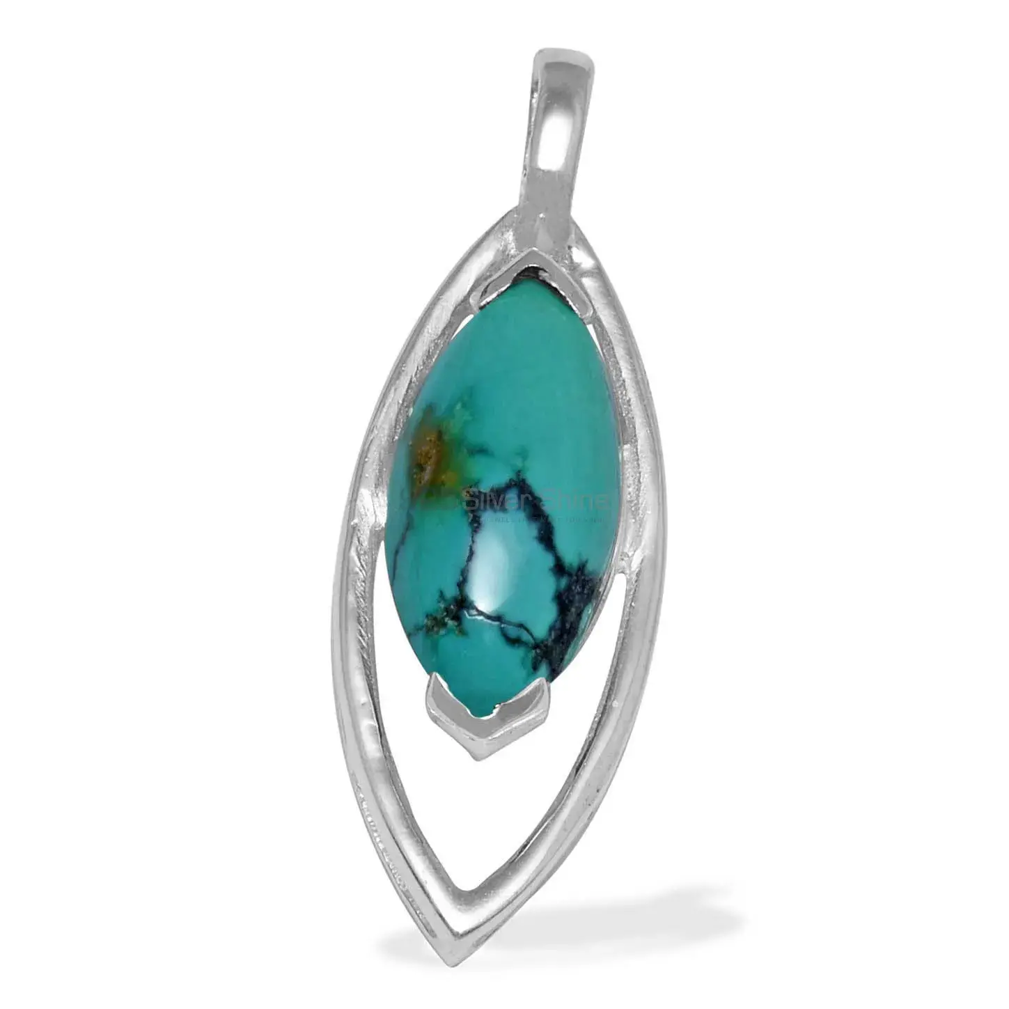 925 Fine Silver Pendants In Turquoise Gemstone Jewelry 925SP1475_0