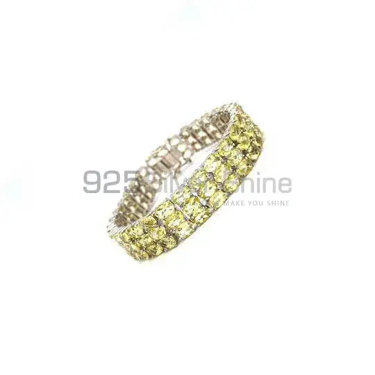 Best Quality 925 Fine Silver Tennis Bracelets Suppliers In Citrine Gemstone Jewelry 925SB209_0