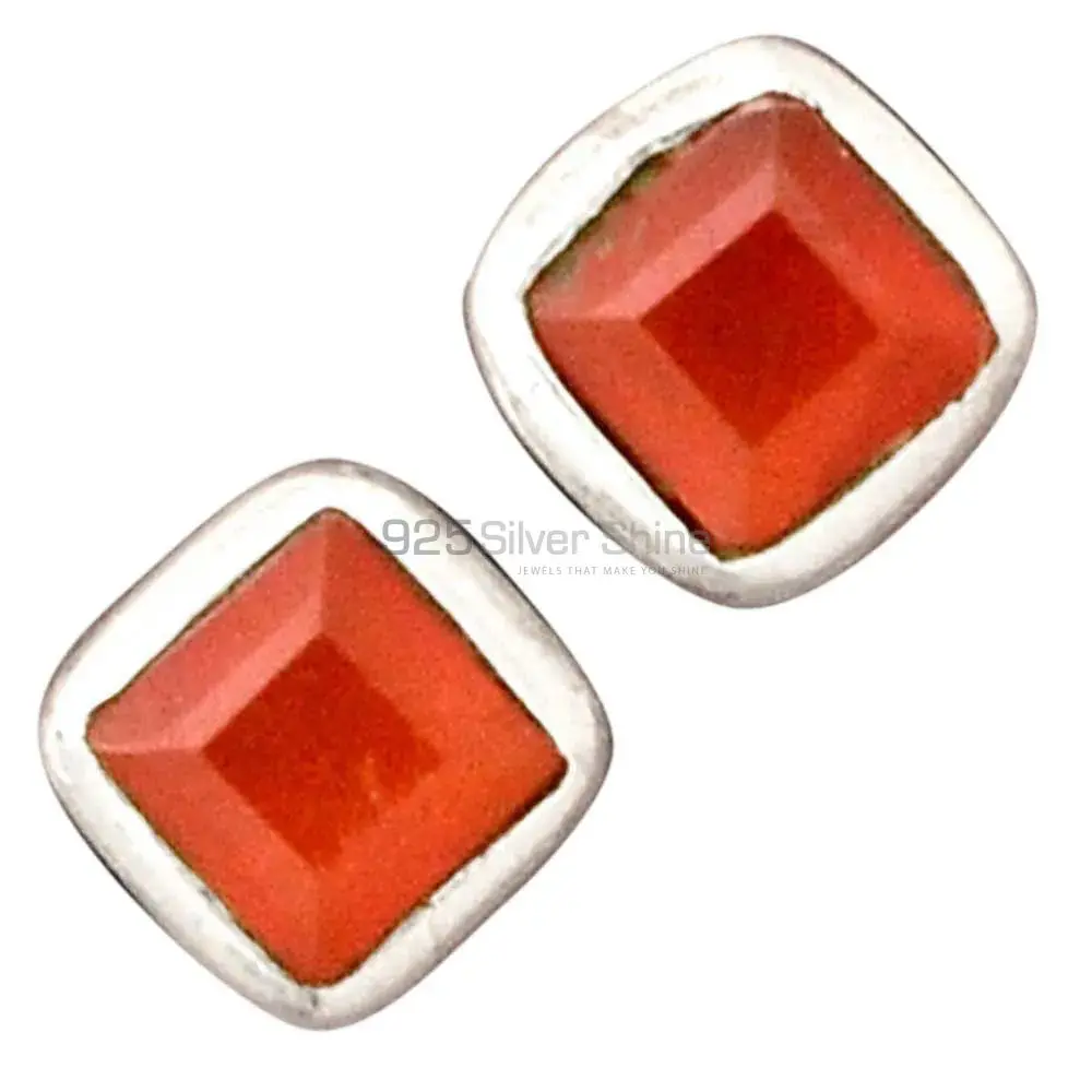 Best Quality 925 Sterling Silver Earrings In Carnelian Gemstone Jewelry 925SE2739_9