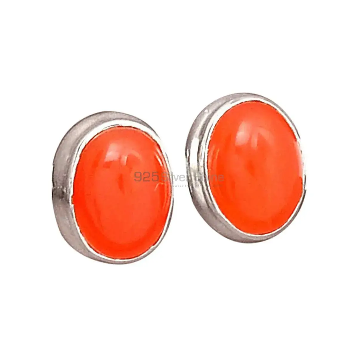 Best Quality 925 Sterling Silver Earrings In Carnelian Gemstone Jewelry 925SE2739_2