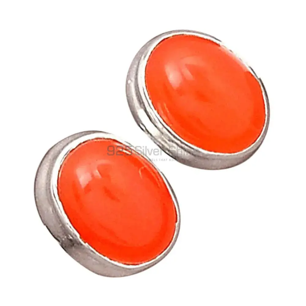 Best Quality 925 Sterling Silver Earrings In Carnelian Gemstone Jewelry 925SE2739_3