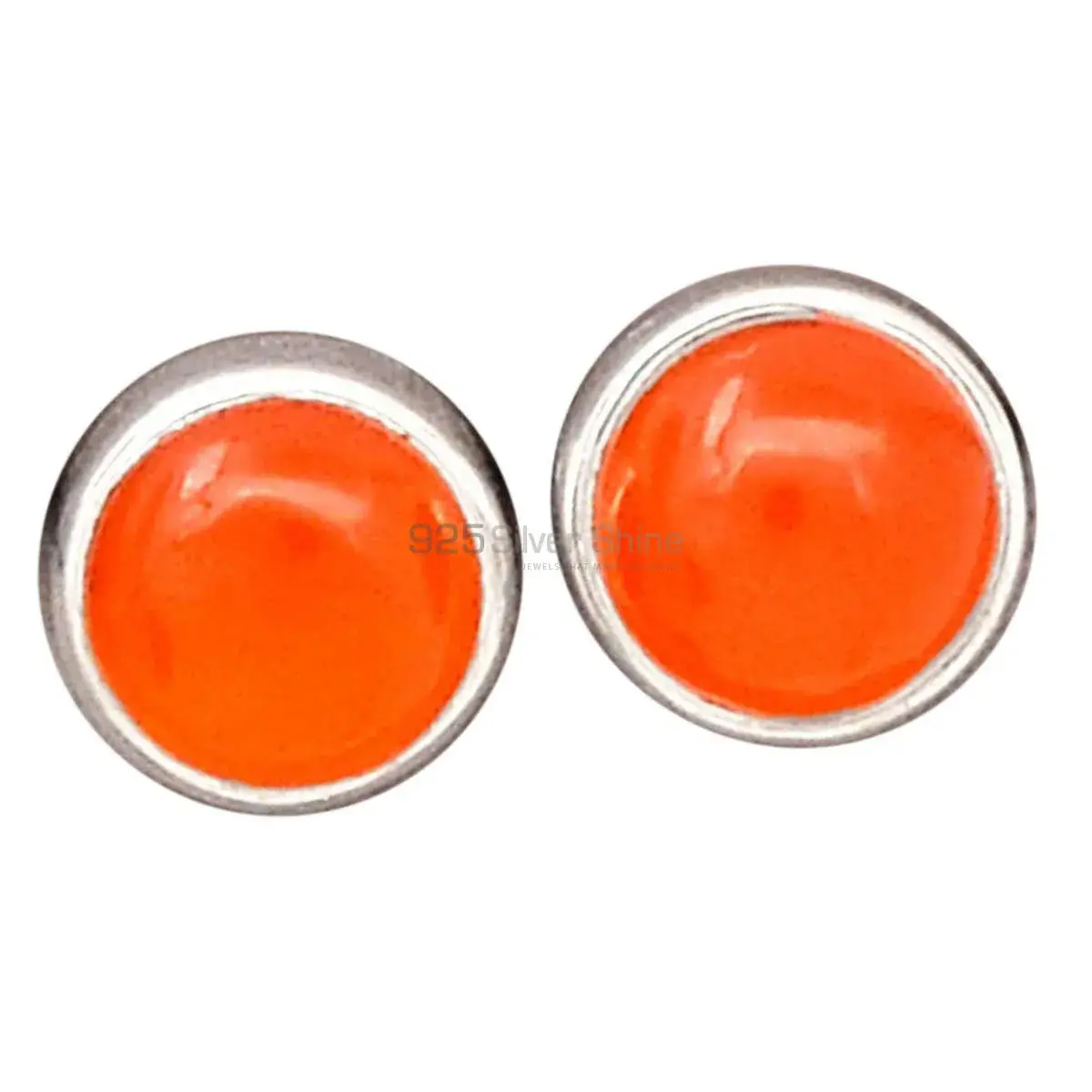 Best Quality 925 Sterling Silver Earrings In Carnelian Gemstone Jewelry 925SE2739_4