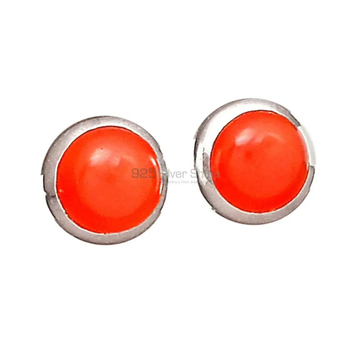 Best Quality 925 Sterling Silver Earrings In Carnelian Gemstone Jewelry 925SE2739_6