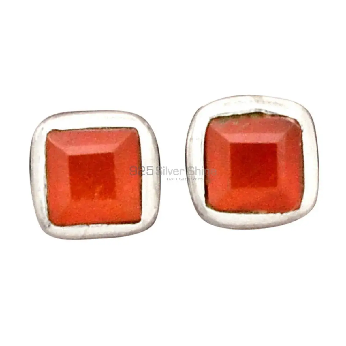925 Sterling Silver Earrings In Carnelian Gemstone Jewelry 925SE2739_9