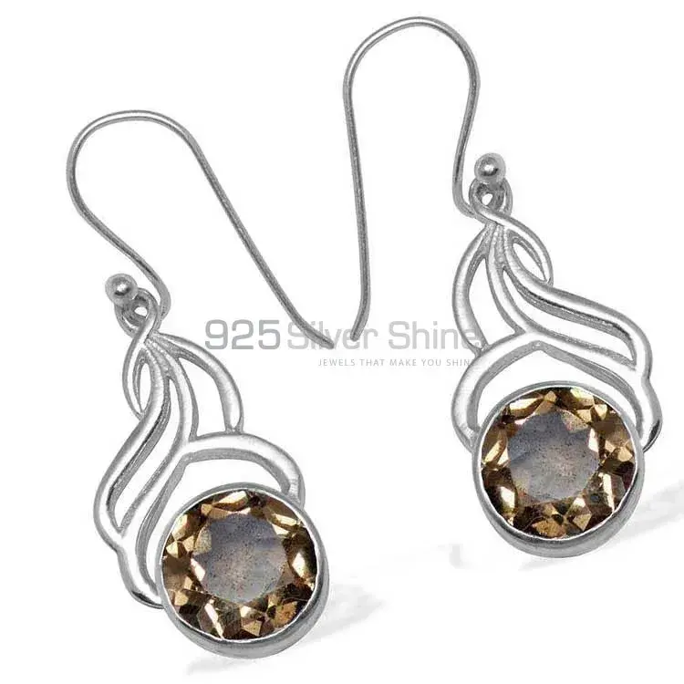 925 Sterling Silver Earrings In Citrine Gemstone Jewelry 925SE818_1