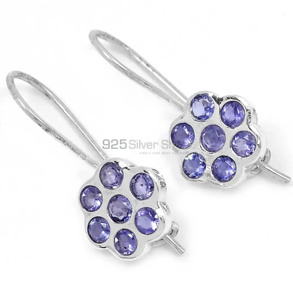 925 Sterling Silver Earrings In Iolite Gemstone Jewelry 925SE660_0