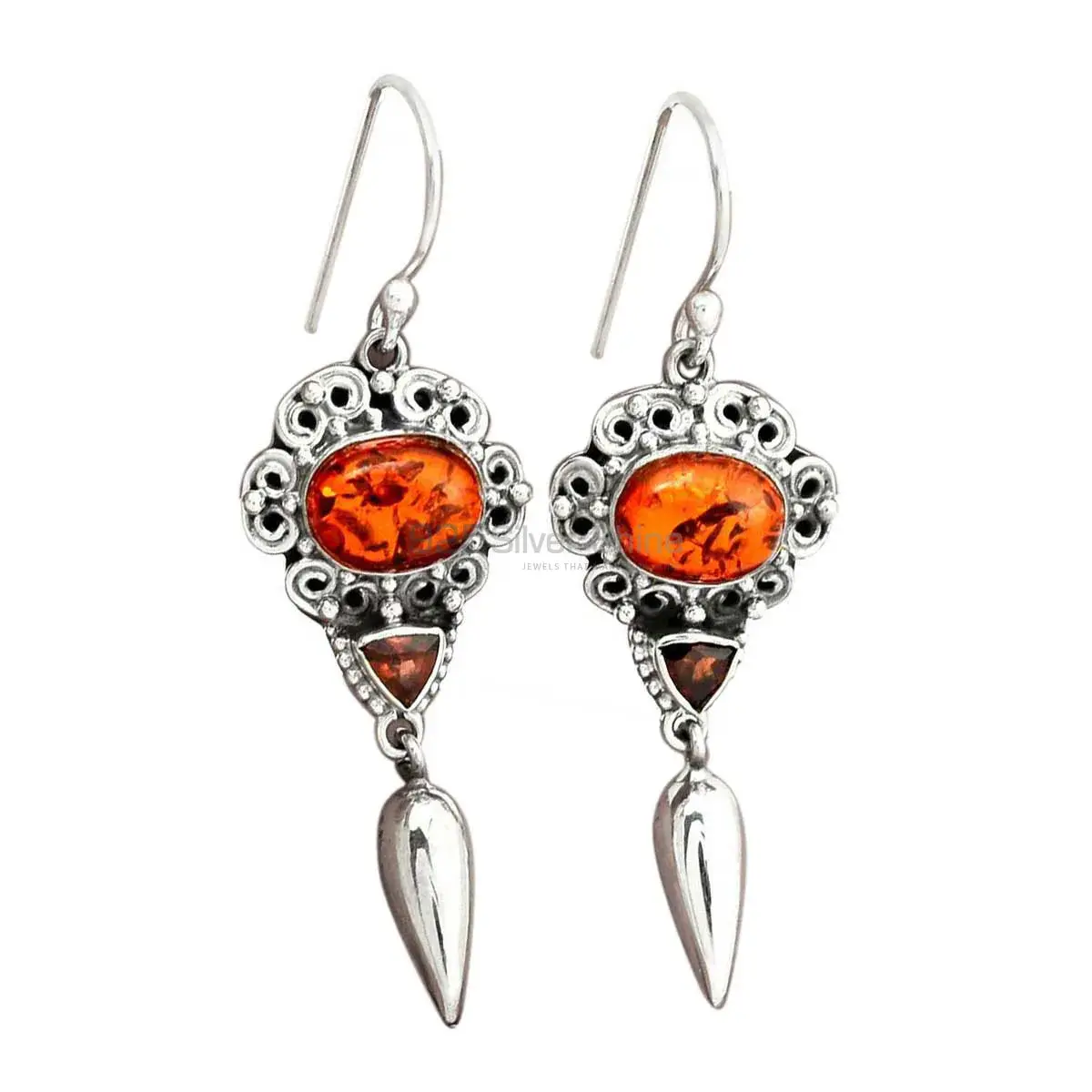 Best Quality 925 Sterling Silver Earrings In Multi Gemstone Jewelry 925SE2454