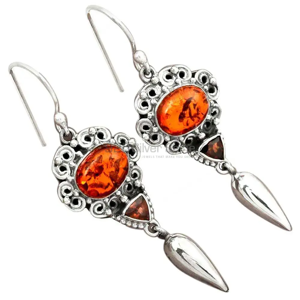 Best Quality 925 Sterling Silver Earrings In Multi Gemstone Jewelry 925SE2454_1