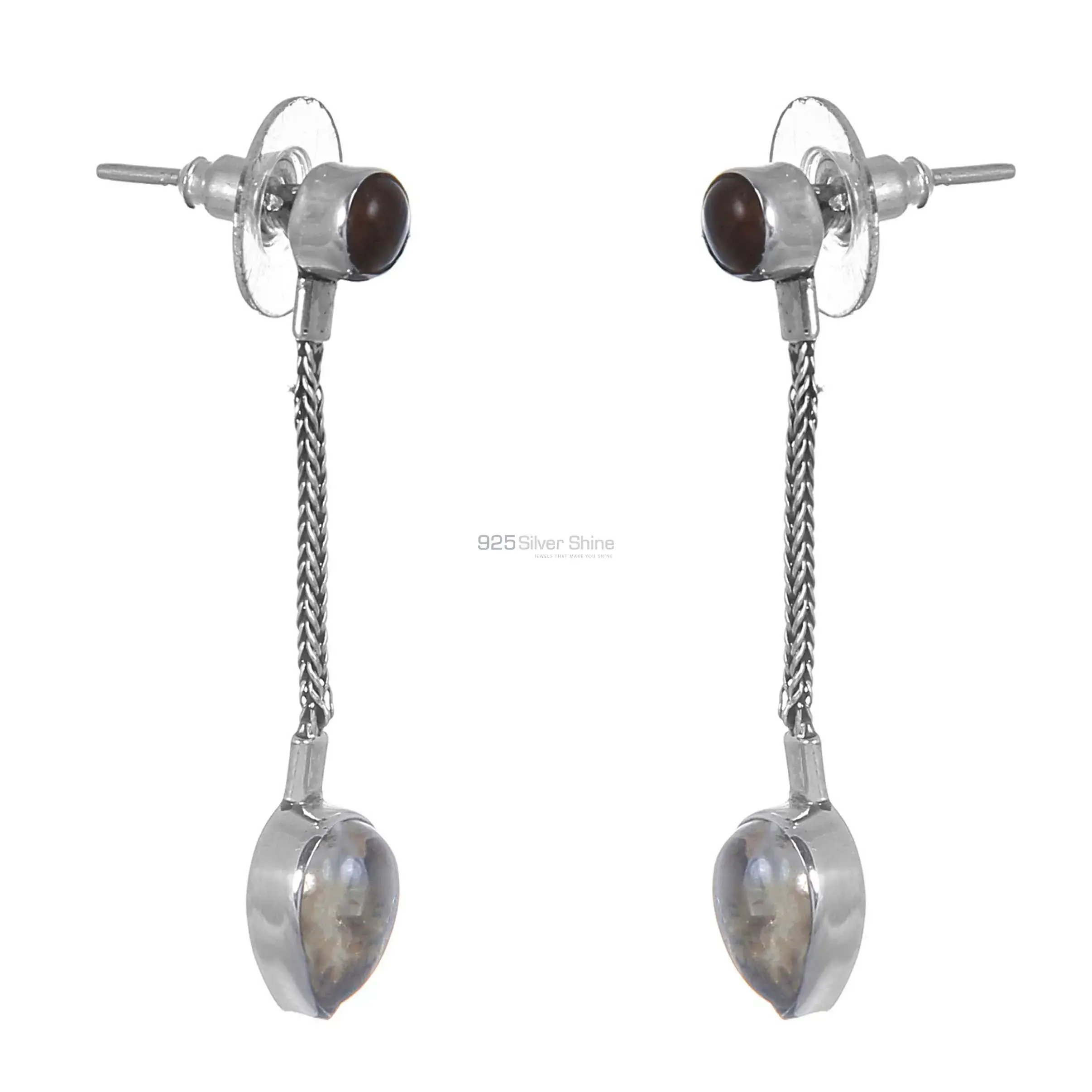 Best Quality 925 Sterling Silver Earrings In Multi Gemstone Jewelry 925SE265_0