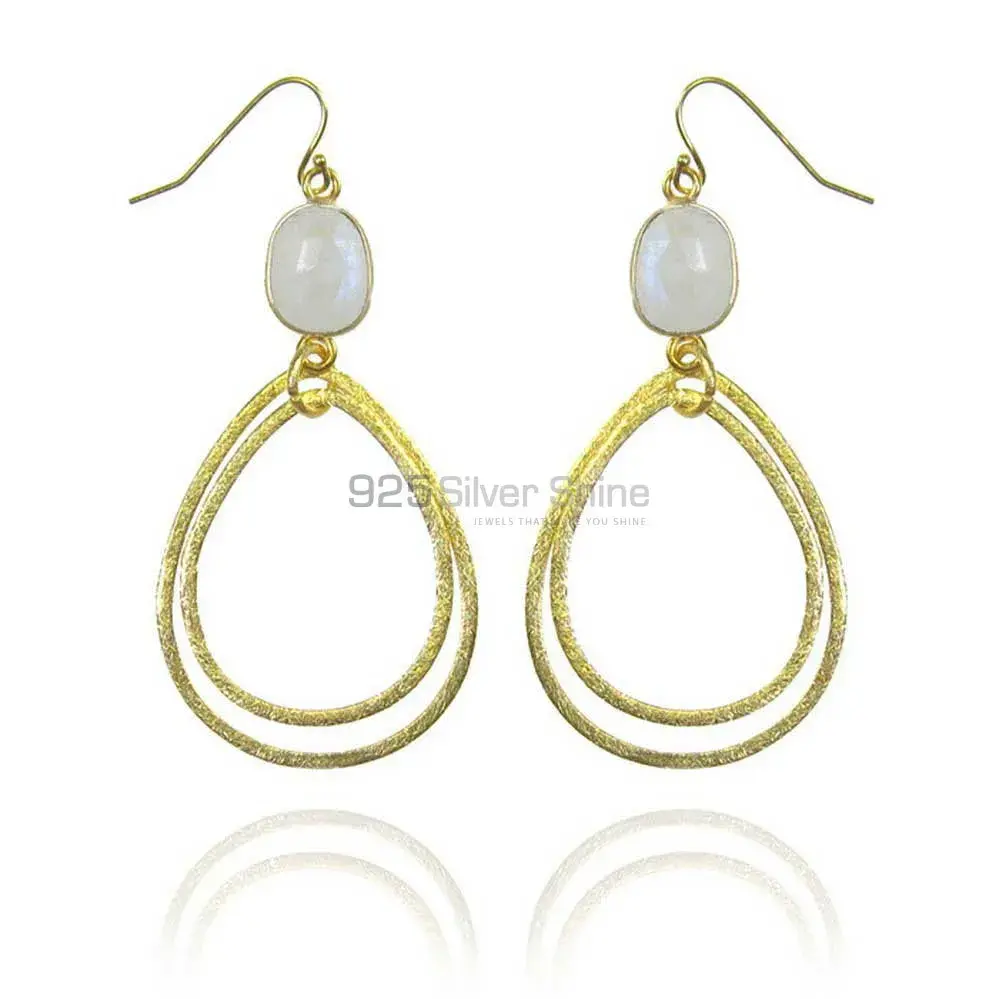 925 Sterling Silver Earrings In Rainbow Moonstone Jewelry 925SE1958_0