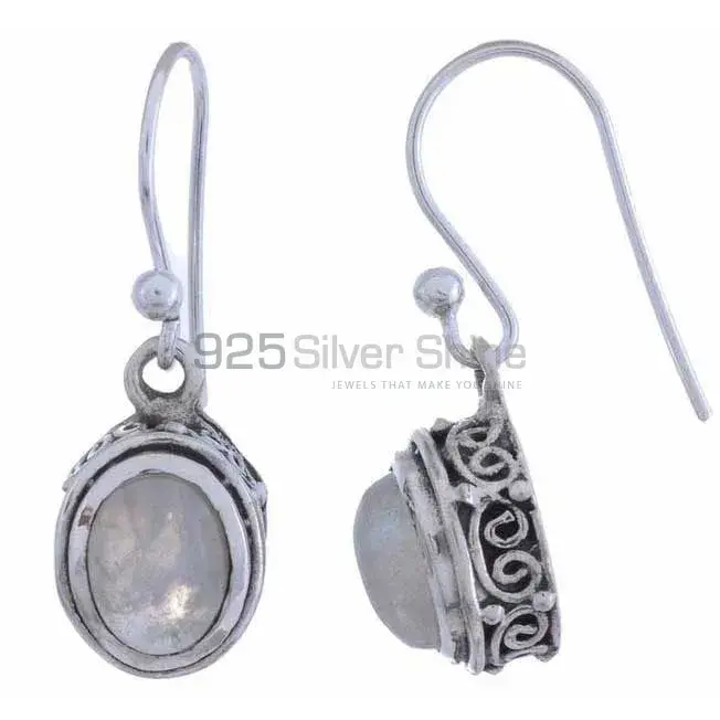 Best Quality 925 Sterling Silver Earrings In Rainbow Moonstone Jewelry 925SE1204_0