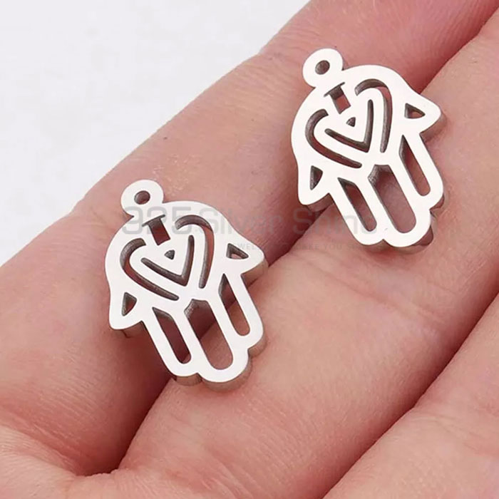 925 Sterling Silver Hamsa Charm Pendant HMMN310_0