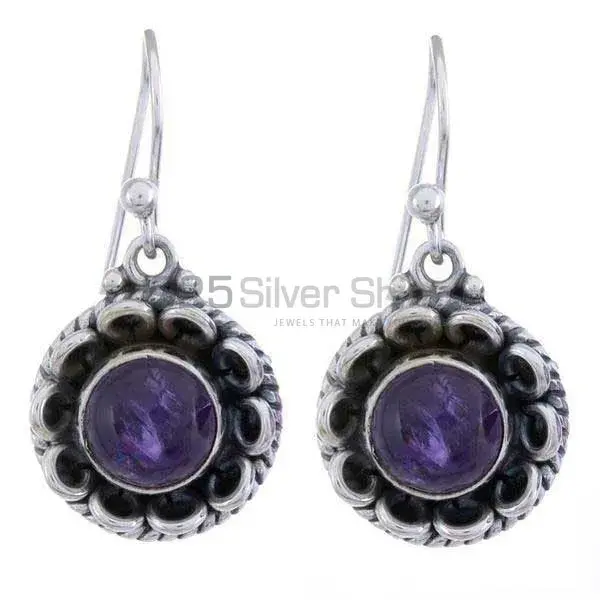 Best Quality 925 Sterling Silver Handmade Earrings In Amethyst Gemstone Jewelry 925SE1207