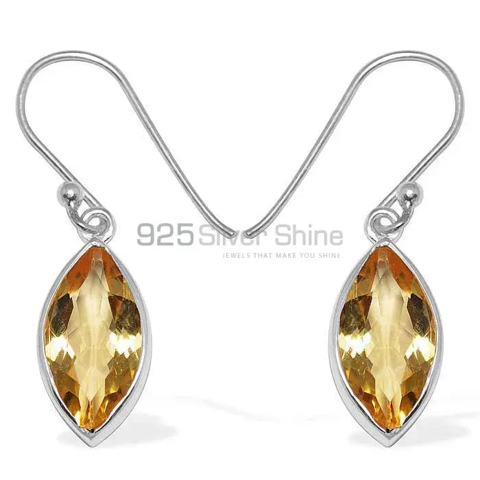 Best Quality 925 Sterling Silver Handmade Earrings In Citrine Gemstone Jewelry 925SE1137