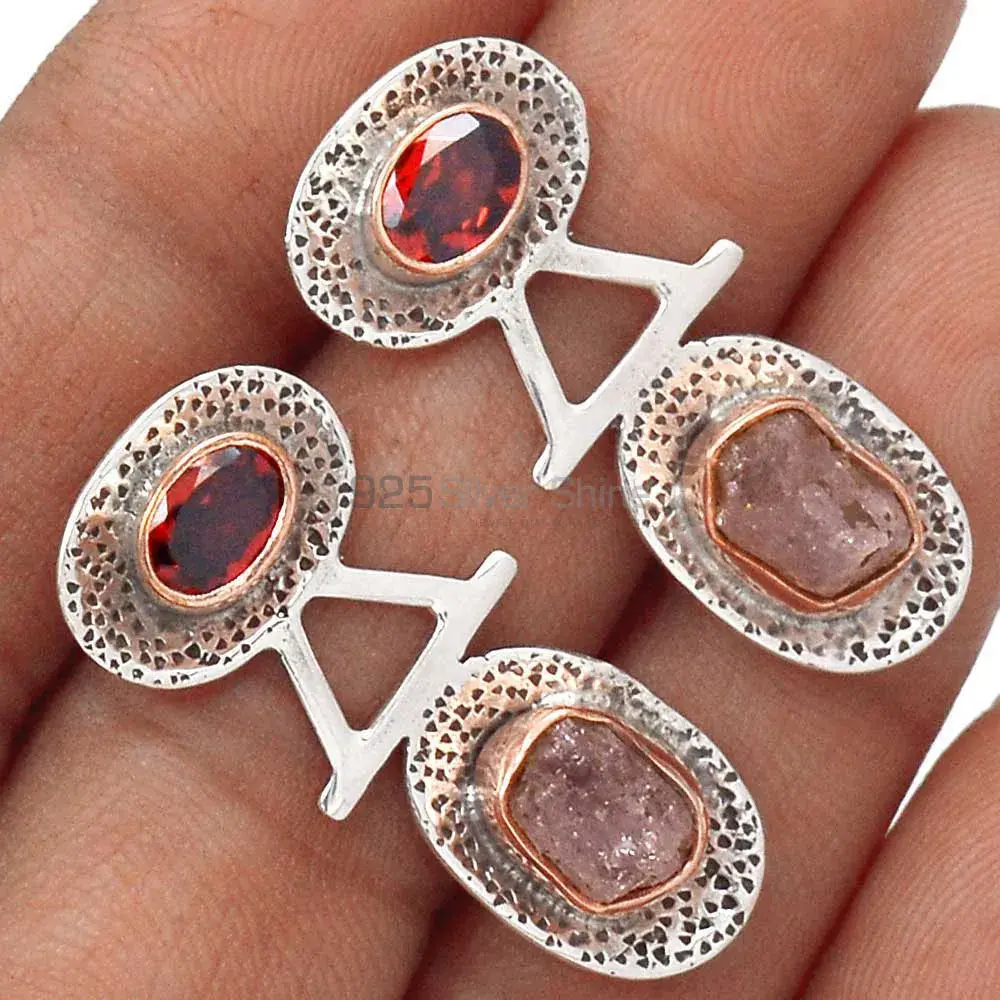 925 Sterling Silver Handmade Earrings In Multi Gemstone Jewelry 925SE2141_1