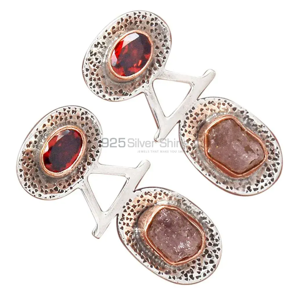 925 Sterling Silver Handmade Earrings In Multi Gemstone Jewelry 925SE2141_2