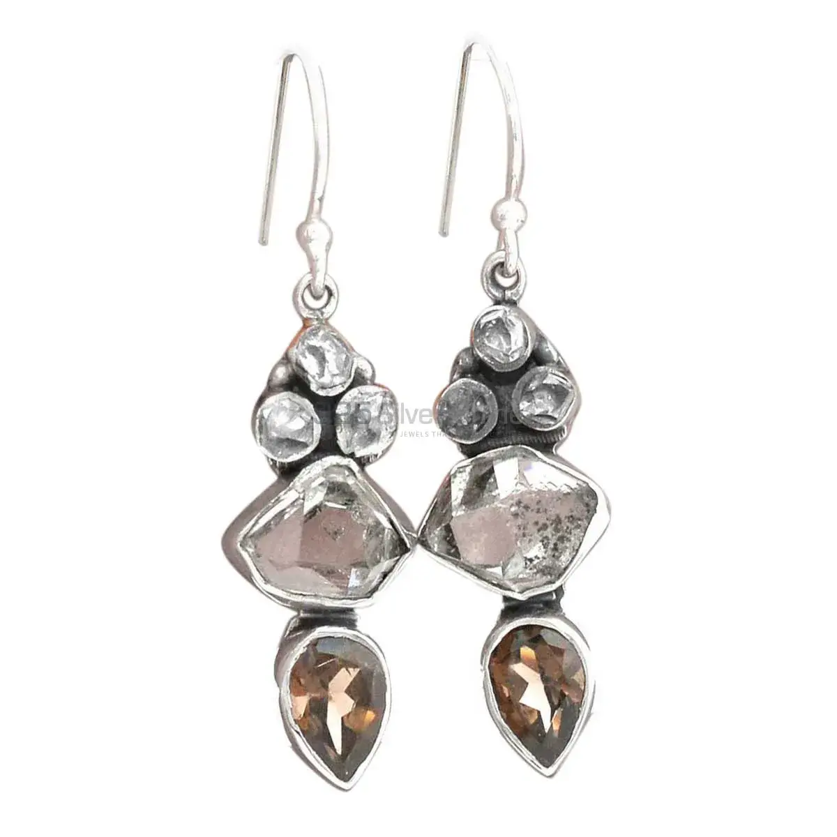 925 Sterling Silver Handmade Earrings In Multi Gemstone Jewelry 925SE2457_0