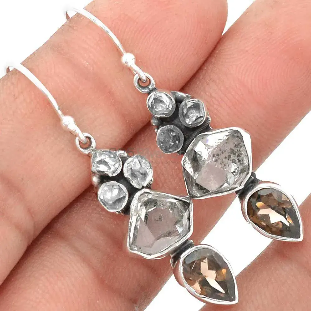 Best Quality 925 Sterling Silver Handmade Earrings In Multi Gemstone Jewelry 925SE2457_0