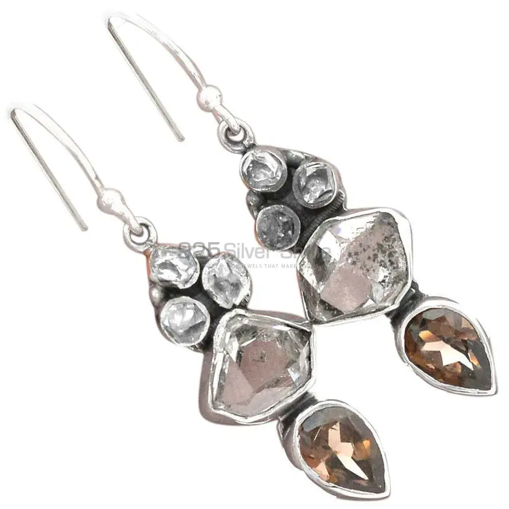 925 Sterling Silver Handmade Earrings In Multi Gemstone Jewelry 925SE2457_2