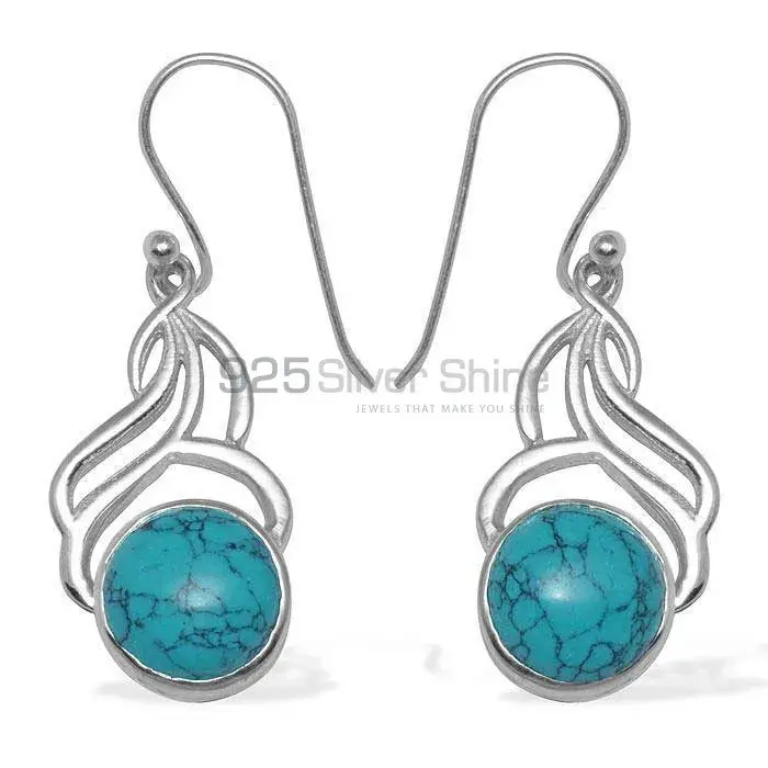 Best Quality 925 Sterling Silver Handmade Earrings In Turquoise Gemstone Jewelry 925SE821
