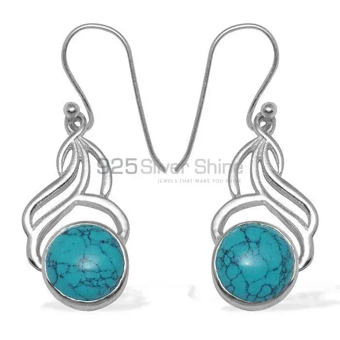 925 Sterling Silver Handmade Earrings In Turquoise Gemstone Jewelry 925SE821