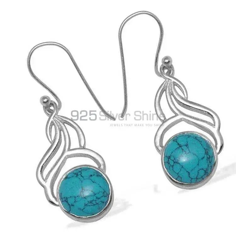 Best Quality 925 Sterling Silver Handmade Earrings In Turquoise Gemstone Jewelry 925SE821_0