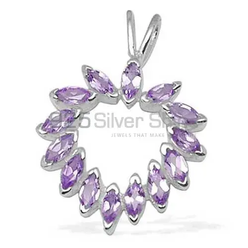 925 Sterling Silver Handmade Pendants In Amethyst Gemstone Jewelry 925SP1376_0