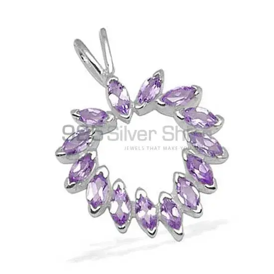 925 Sterling Silver Handmade Pendants In Amethyst Gemstone Jewelry 925SP1376_1