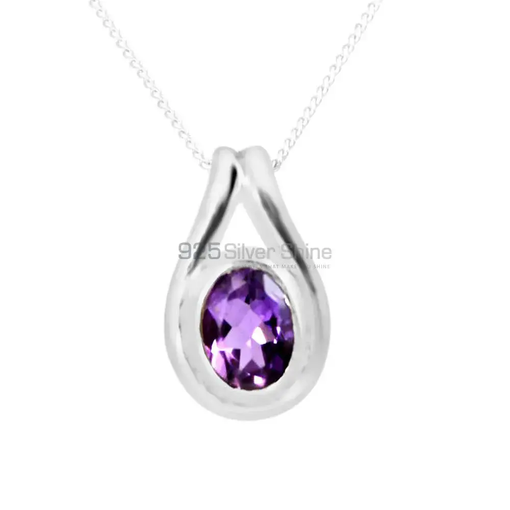 925 Sterling Silver Handmade Pendants In Amethyst Gemstone Jewelry 925SP206-7