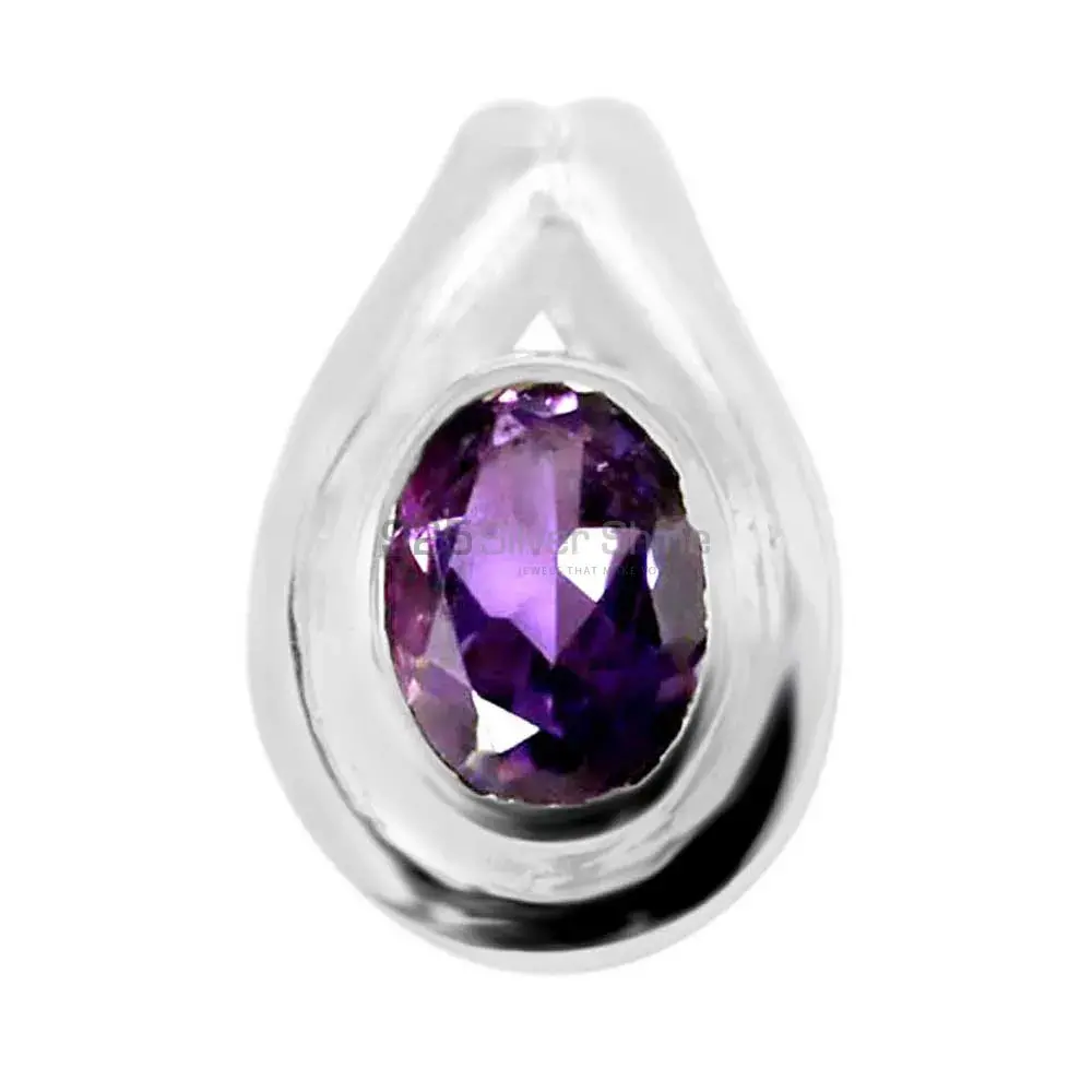 925 Sterling Silver Handmade Pendants In Amethyst Gemstone Jewelry 925SP206-7_0