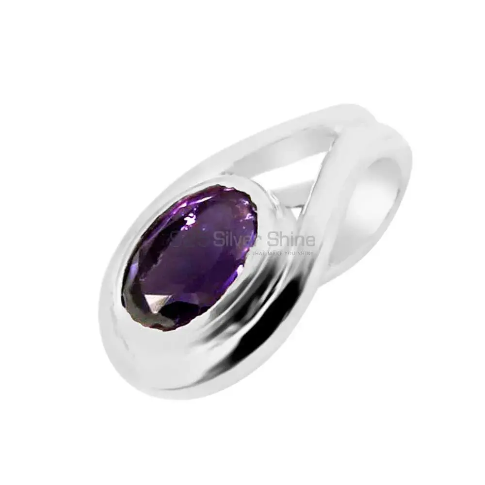 925 Sterling Silver Handmade Pendants In Amethyst Gemstone Jewelry 925SP206-7_1