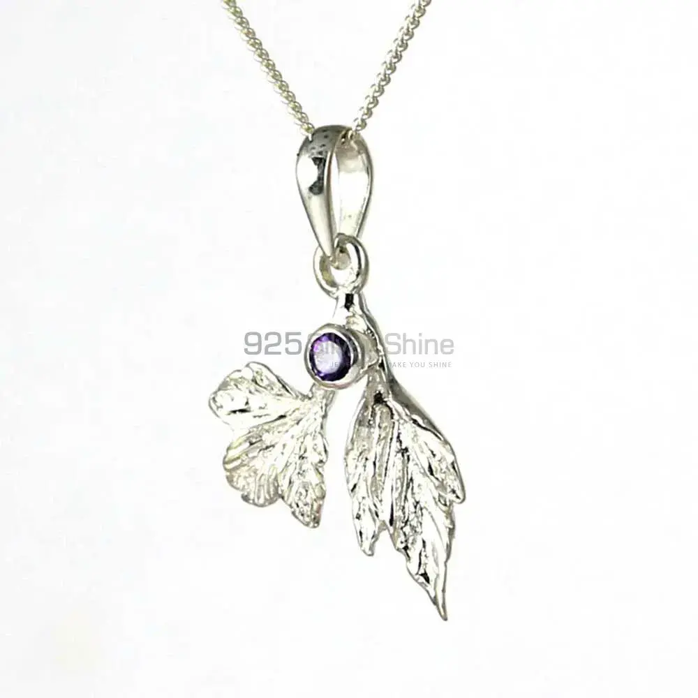 925 Sterling Silver Handmade Pendants In Amethyst Gemstone Jewelry 925SP254-2_0