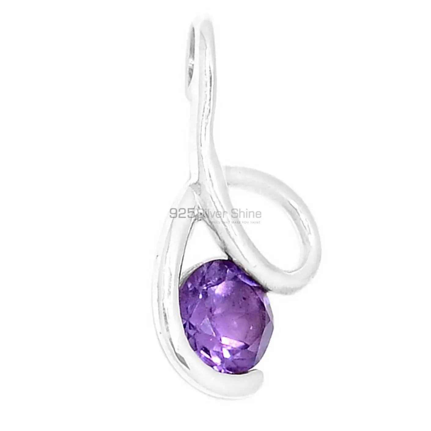 925 Sterling Silver Handmade Pendants In Amethyst Gemstone Jewelry 925SSP302-1_1