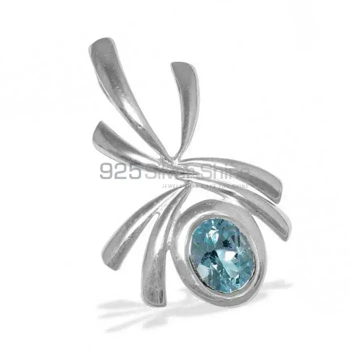 925 Sterling Silver Handmade Pendants In Blue Topaz Gemstone Jewelry 925SP1526_3