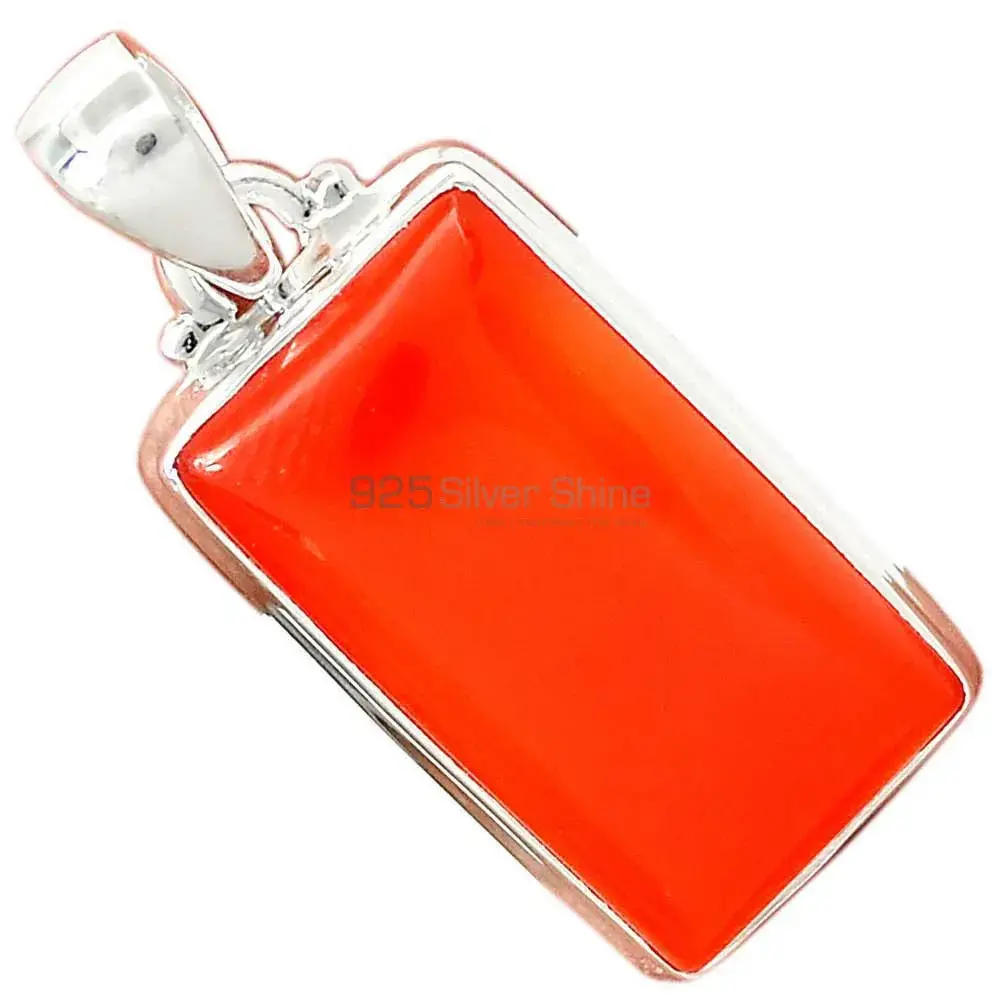 Best Quality 925 Sterling Silver Handmade Pendants In Carnelian Gemstone Jewelry 925SP193-1