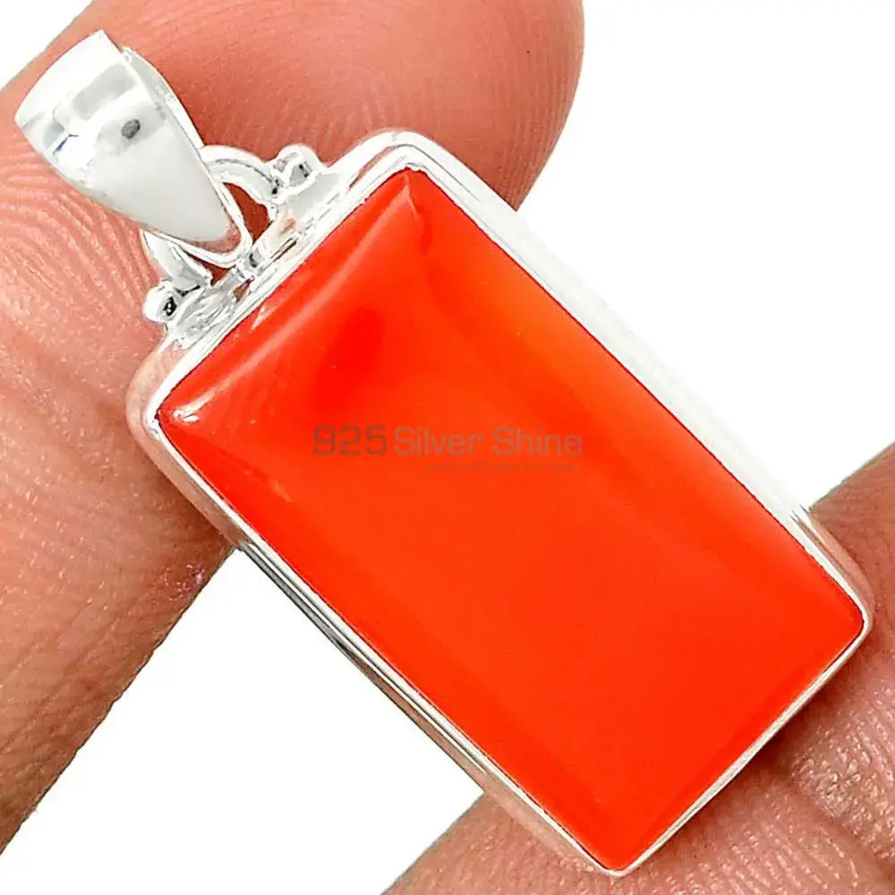 925 Sterling Silver Handmade Pendants In Carnelian Gemstone Jewelry 925SP193-1_1