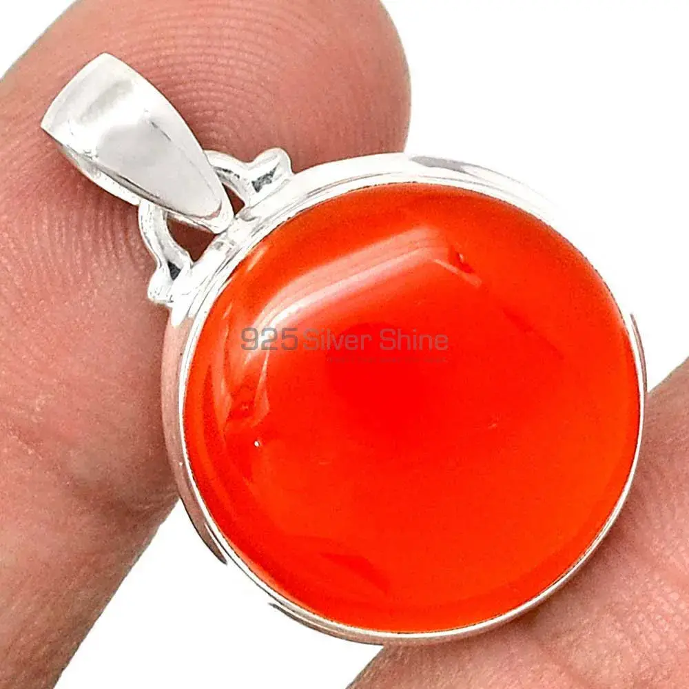 925 Sterling Silver Handmade Pendants In Carnelian Gemstone Jewelry 925SP193-1_16