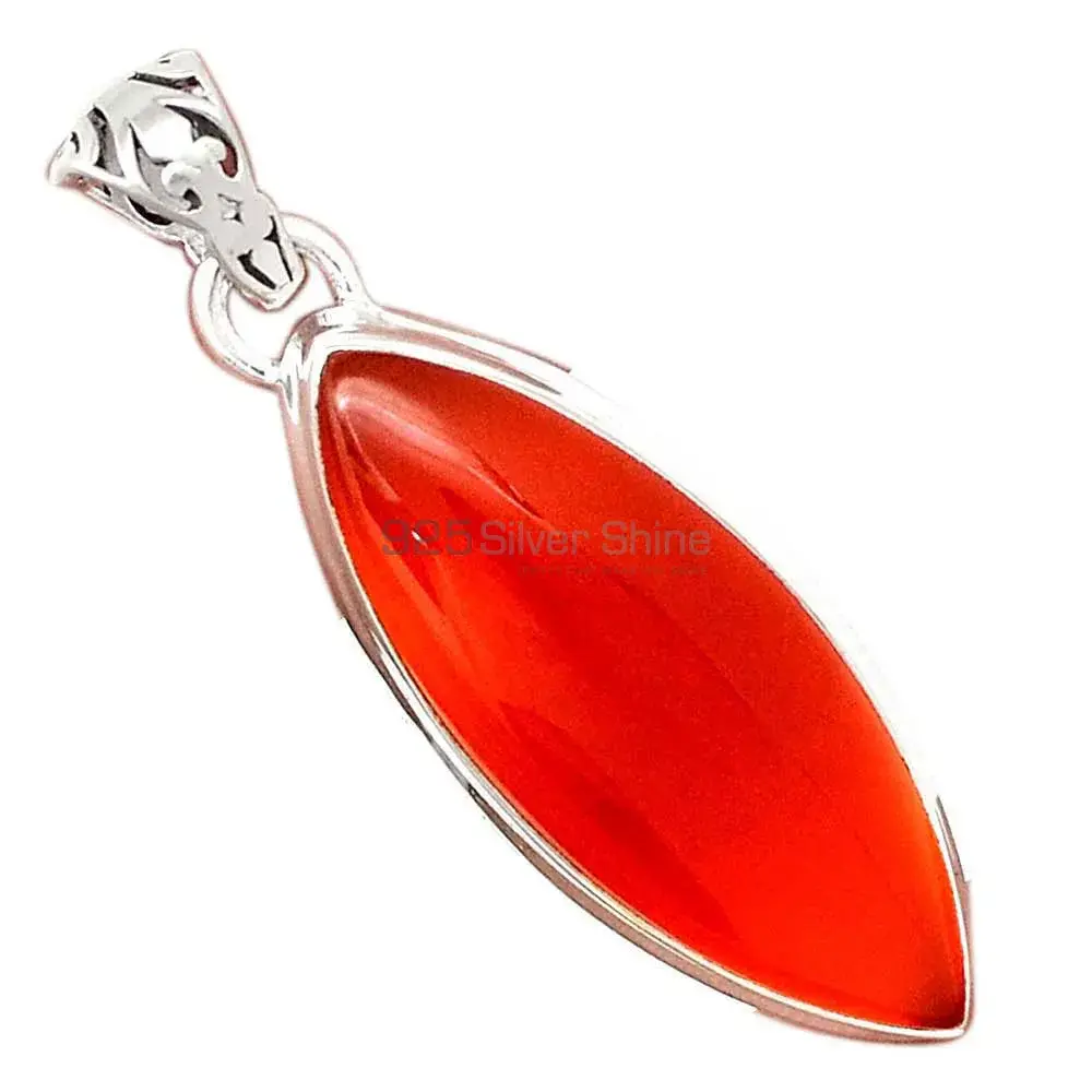 925 Sterling Silver Handmade Pendants In Carnelian Gemstone Jewelry 925SP193-1_17