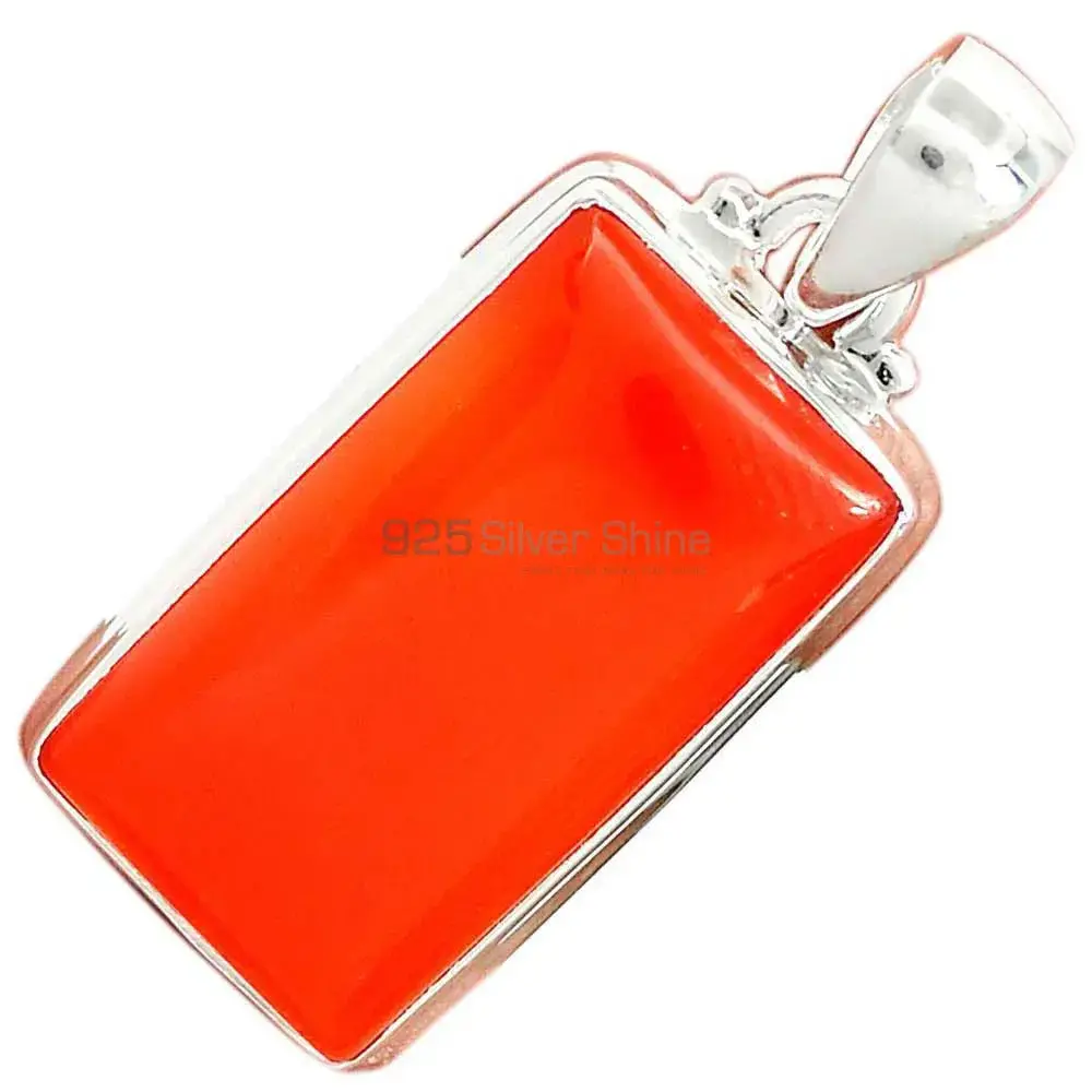 Best Quality 925 Sterling Silver Handmade Pendants In Carnelian Gemstone Jewelry 925SP193-1_2