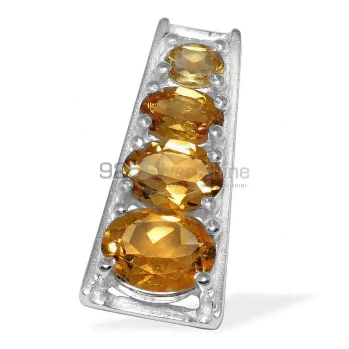 925 Sterling Silver Handmade Pendants In Citrine Gemstone Jewelry 925SP1426_0