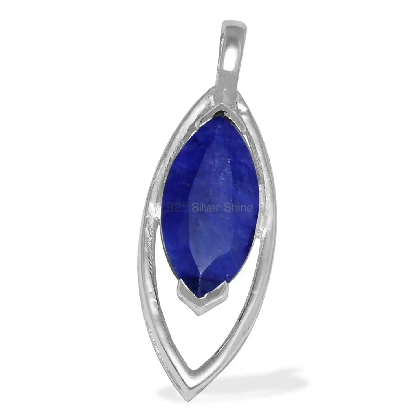 925 Sterling Silver Handmade Pendants In Lapis Gemstone Jewelry 925SP1476_0