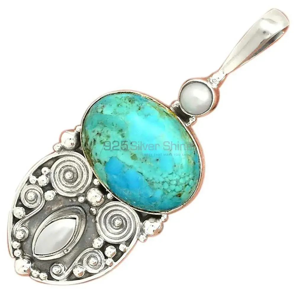 Best Quality 925 Sterling Silver Handmade Pendants In Multi Gemstone Jewelry 925SP63-4_0