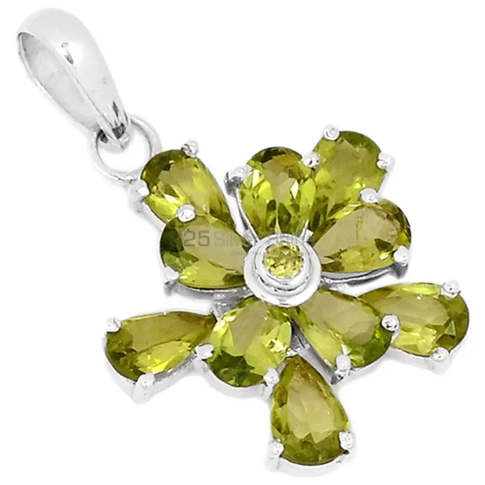 Best Quality 925 Sterling Silver Handmade Pendants In Peridot Gemstone Jewelry 925SP269-6